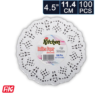 Easy Kitchen Round Off-White Lace Paper 4.5 inch