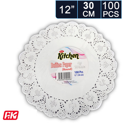 Easy Kitchen Round Off-White Lace Paper 12 inch