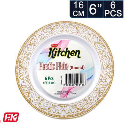 Easy Kitchen plastic plate No.16 (6 Pcs)