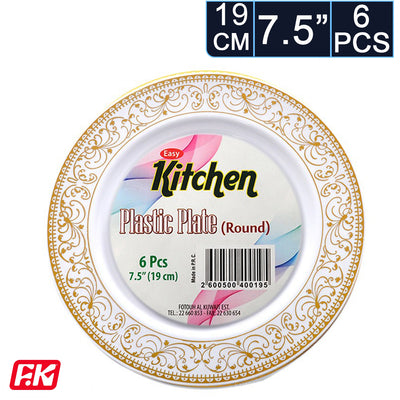Easy Kitchen plastic plate No.19 (6 Pcs)