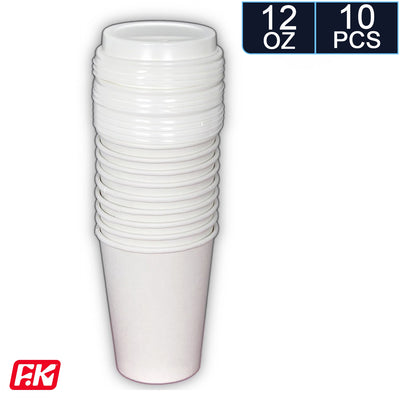 Easy Kitchen Thermal Cups with Lids 12 oz (10 Pcs)