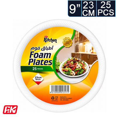 Easy Kitchen foam plates 23 cm 9-inch (25 Pcs)