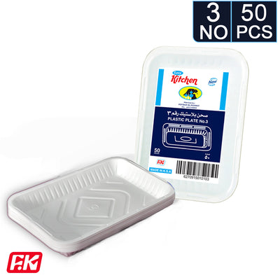 Easy Kitchen Plastic plate No. 3 (50 Pcs)