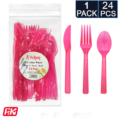 Easy Kitchen Cutlery Set (spoons, forks, knives) 24-piece