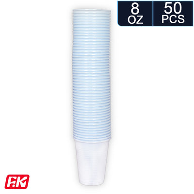 Easy Kitchen Plastic Water Cups 8 oz (50 Pcs)
