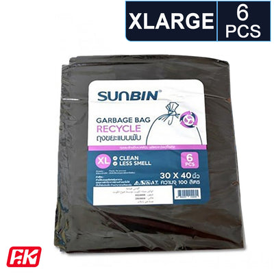 Sunbin Black garbage bags 6 bags (XL) by Easy Kitchen