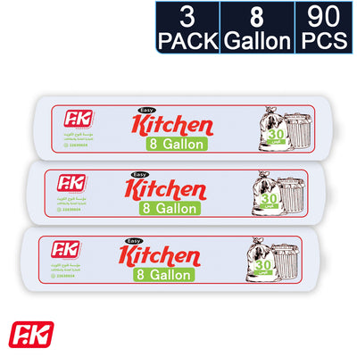Easy Kitchen garbage bags 8-gallon 3 pack (90 Bags)