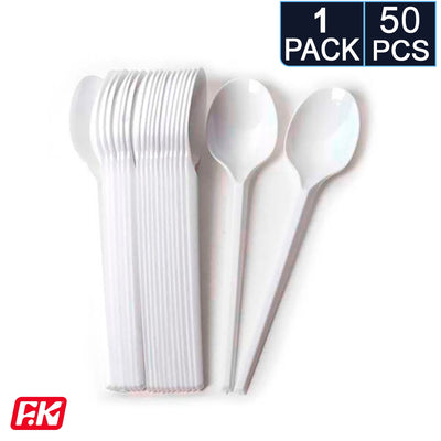 Easy Kitchen Large plastic spoon (50 Pcs)
