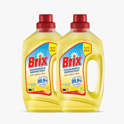 Brix Cleanliness & Disinfectant 730ml (Yellow Lemon) Concentrated Formula ×  2