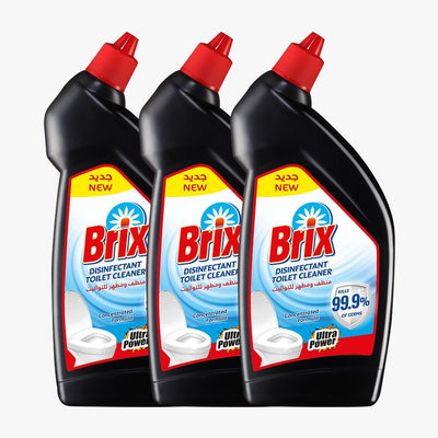 Brix Disinfectant Toilet Cleaner Ultra Power 500ml   × 3