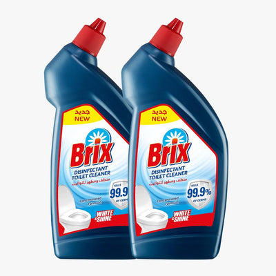 Brix Disinfectant Toilet Cleaner (White & Shine) 750ml x 2