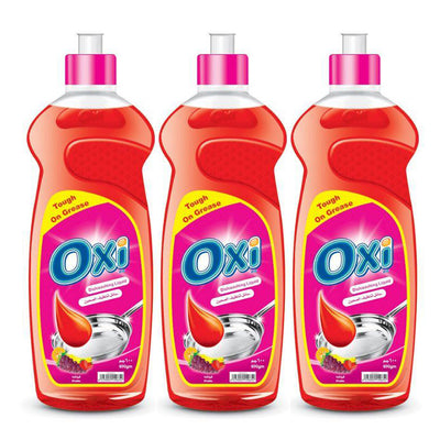 Oxi Dishwashing Liquid 600ml Red Fruit × 3
