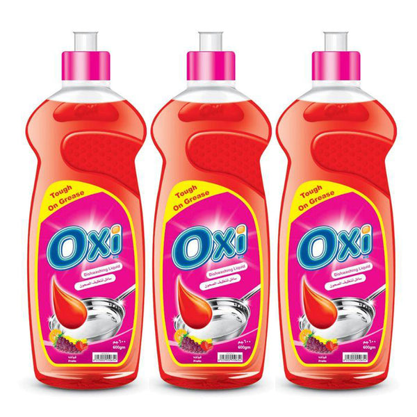 Oxi Dishwashing Liquid 600ml Red Fruit × 3