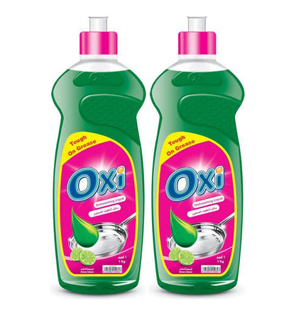 Oxi Dishwashing Liquid 1 kg Green Lemon × 2