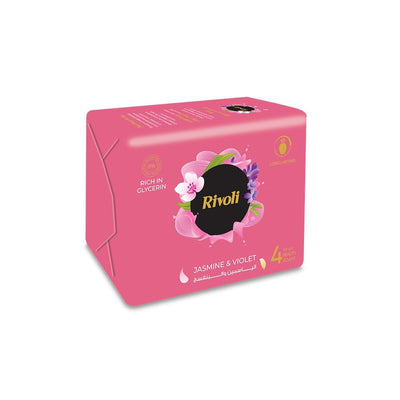 Rivoli Bar Soap Rose 120 gm  - Bundle 4